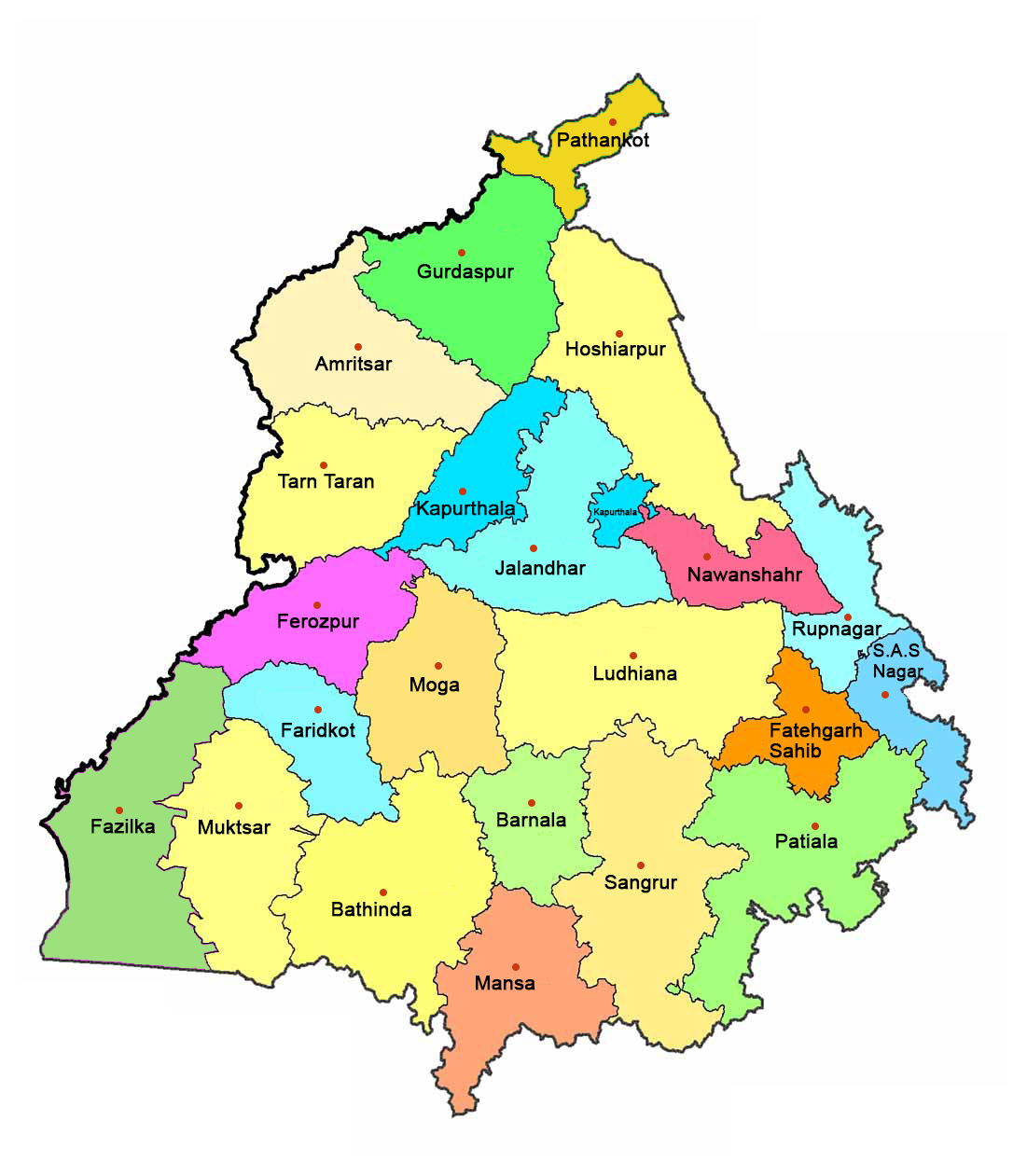 Punjab Map Districts In Punjab Map Punjab Map Wallpaper India | Images ...