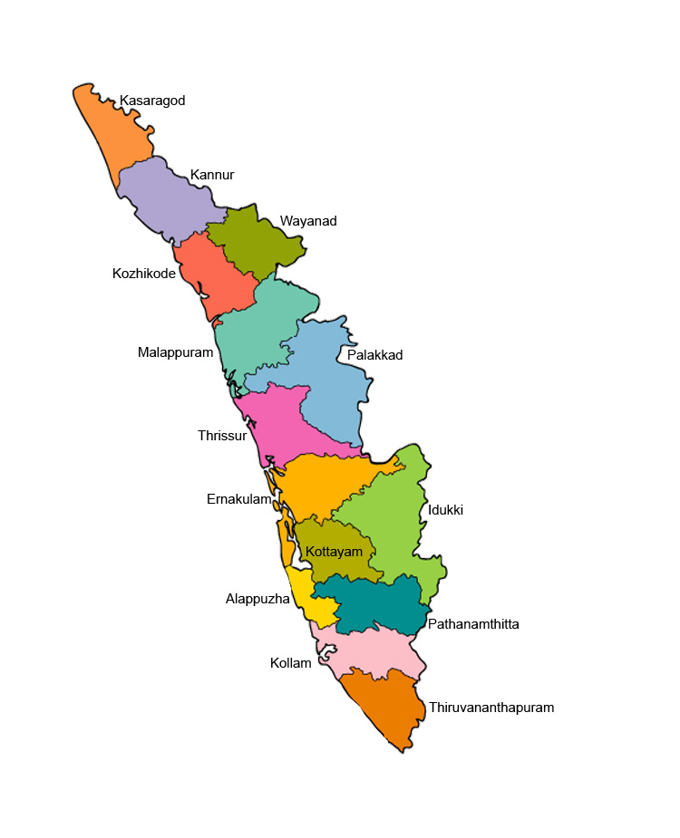Карта керала индия - 95 фото
