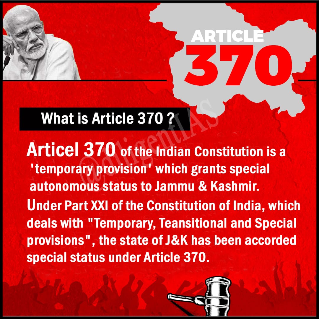 article 370 scrapped, j&k to be craved into two union territories