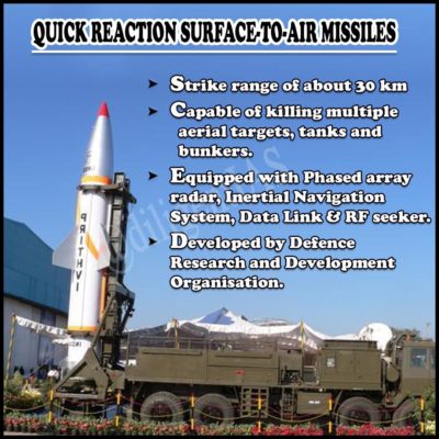 Successful Test Firing Of Quick Reaction Surface To Air Missiles